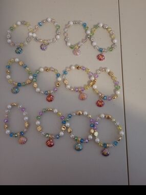 Shell And Bead Goldtone & Silvertone Bracelets